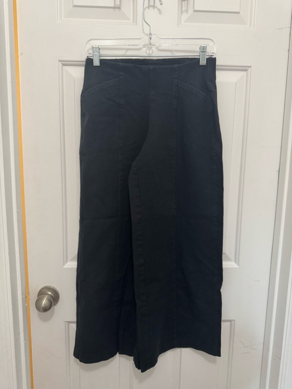 Old Navy Black Wide-Leg Pants with Clean Front Panel